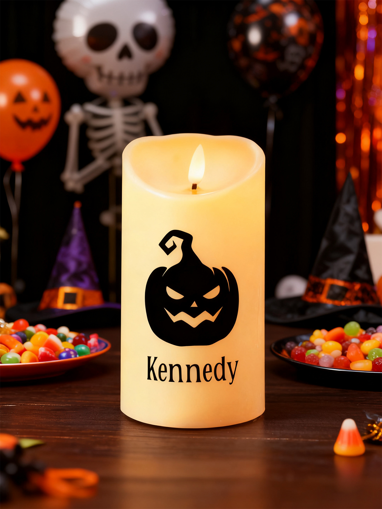 Halloween Personalized Flame-Free LED Candles